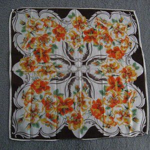 Mid Century Vintage 1950's Women's Handkerchief